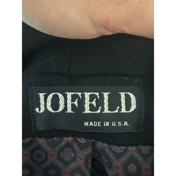 Vintage 1980s Jofeld USA Black Wool Coat - Picture 8 of 10